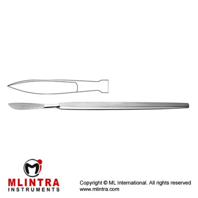 Dieffenbach Dissecting Knife / Opreating Knife With Metal Handle Stainless Steel, 17 cm - 6 3/4"